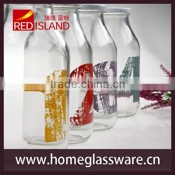 Hight Quality Glass Milk Bottle, Juice Bottle 445ml photo-6