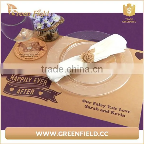 Green Field Leather Like Double Washable Kraft Paper Placemat photo-6