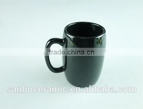 White and Black Colored Glazed Ceramic Beer Mug 7 oz Cheap Price Wholesale photo-5