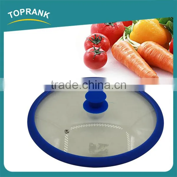 FDA Approval Multi Size Cooking Pan Lids Silicone Ring Tempered Glass Pot Cover photo-5