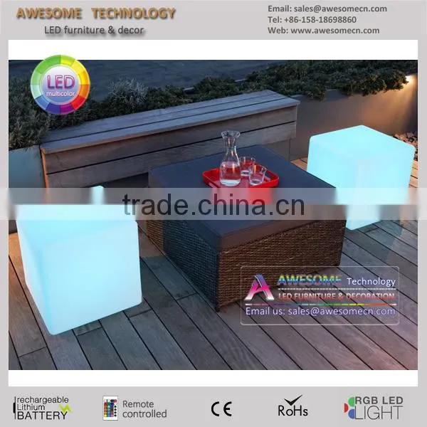 40cm Illuminated Modern LED Plastic Open Cube With Pad (cb470) photo-2