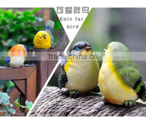 2017 Hotsell Cute Fat Bird Simulation Garden Ornaments photo-4