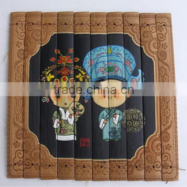 Wall Decoration Panel-- Bamboo Carving / Pecking Opera photo-5
