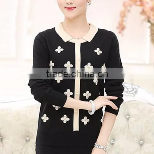 High Quality Woolen Sweater Designs for Ladies,wholesale Sweater as Knitting Sweater for Ladies photo-4