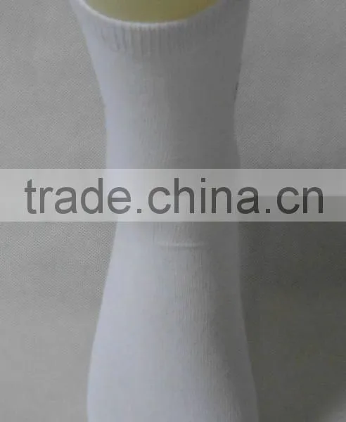 High Quality 100% Cotton White Socks With Logo photo-4
