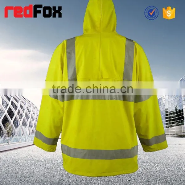 Pvc High Visibility Women Safety Rain Coat photo-3