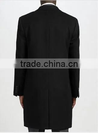 2014 Latest Style Formal Occasion Slim Fit Mens Cashmere Best Selling Men Coat photo-4