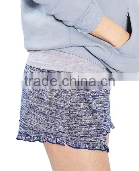 MGOO Newest Hot Sexy Girls Short Pants Angled Hemlines With Ruffle Trim Women Sport Wear Running Shorts photo-6