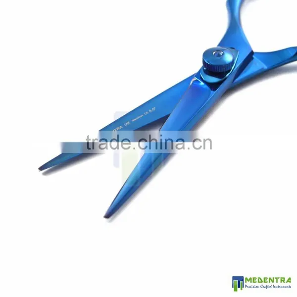 Medentra Blue Hairdressing Haircutting Barber Scissors Razor Cut Professional photo-2
