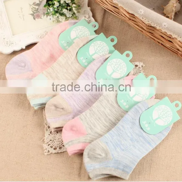 Zm40571b Hot Sale Women Cotton Socks Ladies Fancy Low-cut Liners Socks photo-3