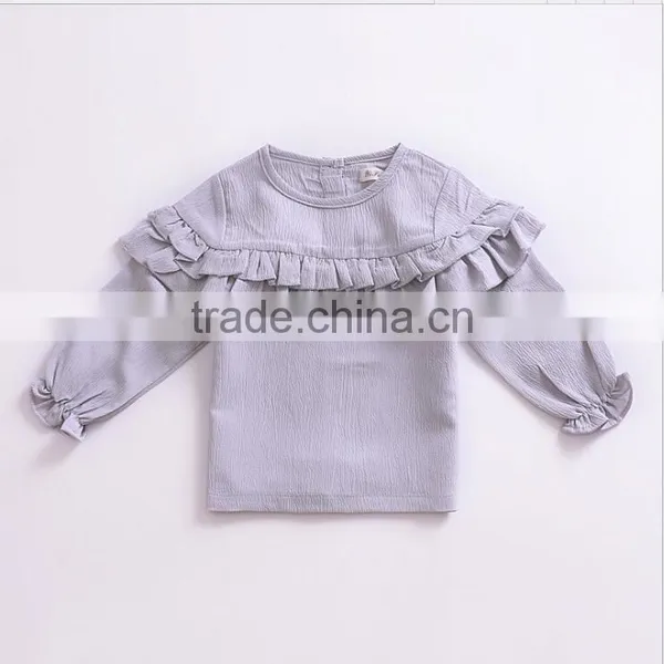 0-3 Years Wholesale 2017 New Autumn Cotton Full Sleeves Baby Blouse (pick Size Color) photo-5