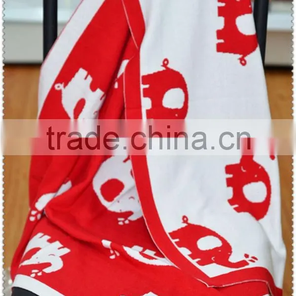 Wholesale Elephant Printed Baby Knit Blanket in Guangzhou photo-3
