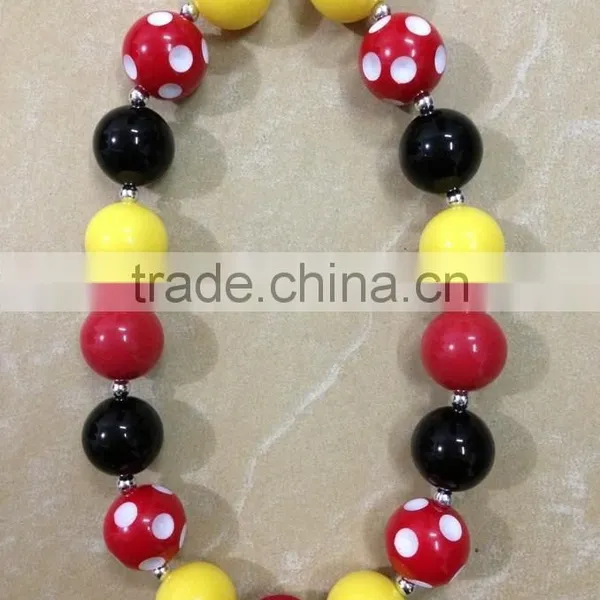 2014 New Chunky Bubblegum Frozen Necklace Resin Stripe Beads Kids Necklace 2014 Wholesale Baby Necklace Baby Beads Necklace