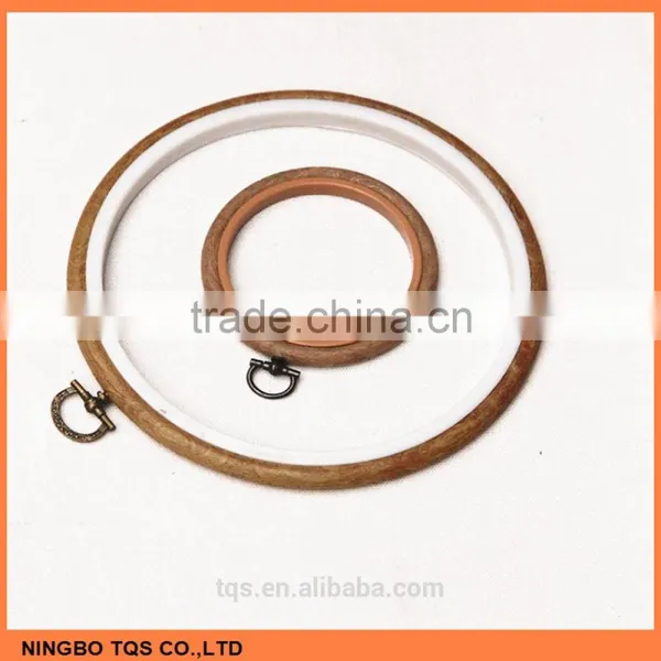 Wholesale Cross Stitch Accessory ABS Wooden Pattern Embroidery Hoops photo-4