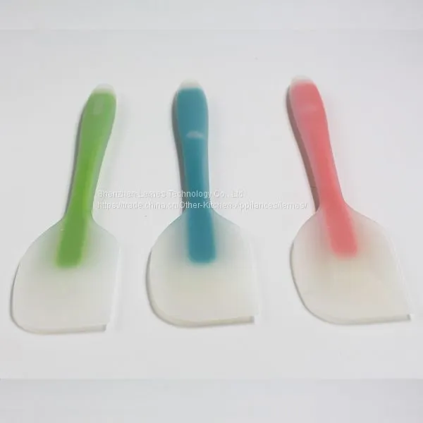 Heat Resistant Transparent Spatula Knife Shape Silicone Spatula photo-5