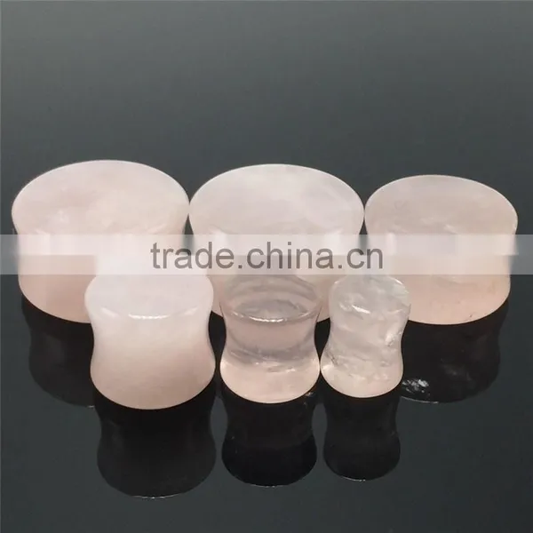 Bulk Rose Quartz High Polished Organic Stone Ear Expander Stone Ear Stretcher photo-6