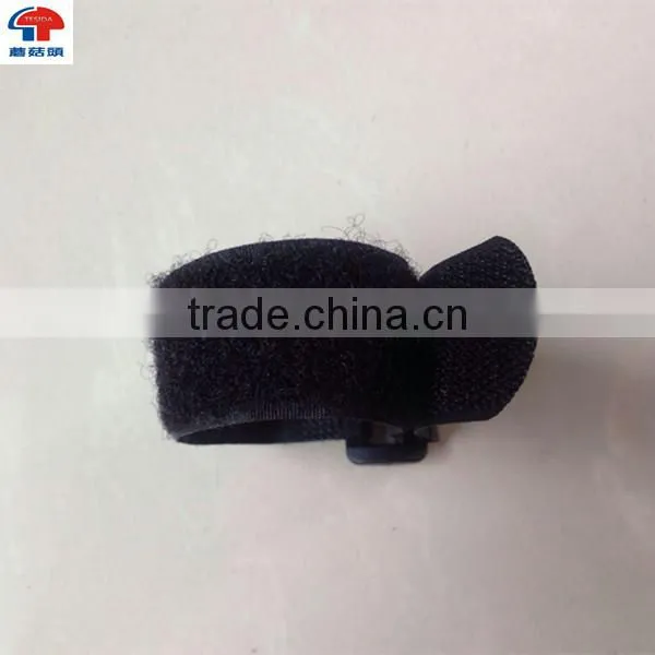 Custom Logo Black Hook & Loop Strap for Electrical Cable photo-5
