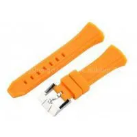 OEM / ODM Orange Silicone Bands Rubber Watch Straps / 180 / 200 * 20 * 5mm