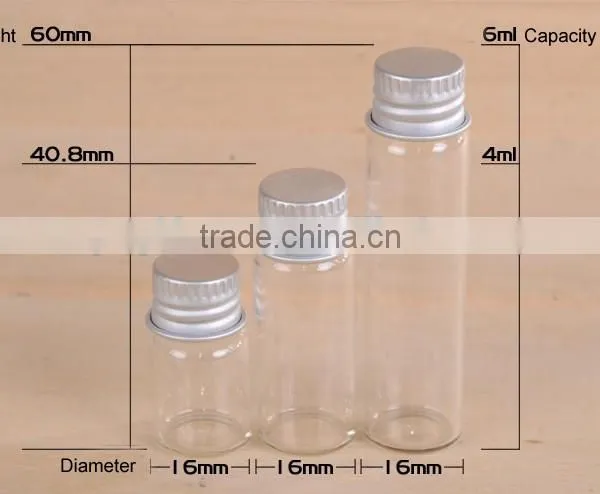16mm Clear Glass Wishing Bottle With Cork Stopper and Test Tube for Lab photo-3