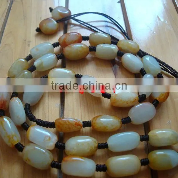 HEtian Jade Seed Makings Red-skinned Wampee Seeds Necklace the Original Stone Material Handmade Necklace Jewels Jade Stone photo-2