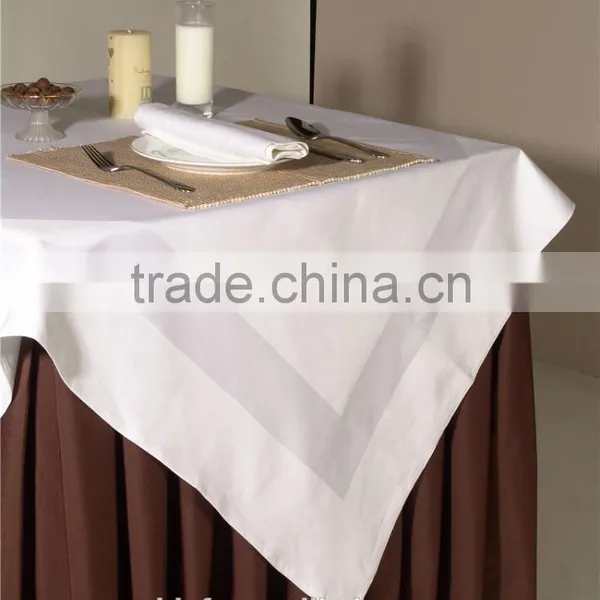 Hotel White Banquet Wedding Cotton Table Cloth photo-4