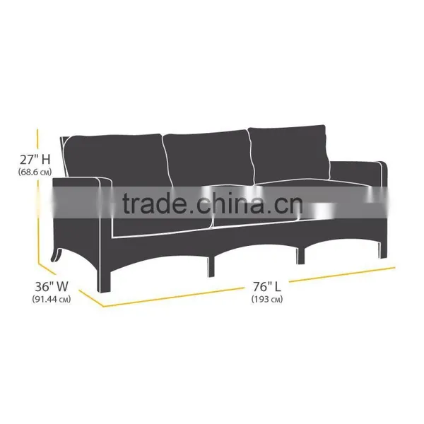 3-Seater Deep Lounge Sofa Patio Cover photo-4