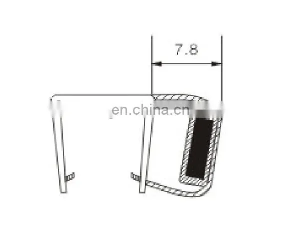 PVC Magnetic Shower Door Seal Strip for 90 Degree Glass Doors photo-2