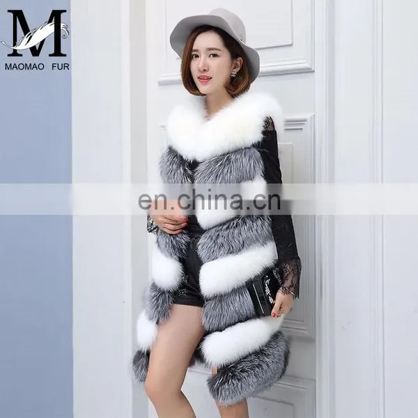 2015 Top Grade 100% Real Fox Fur Vest Natural Fur Vests Fox Fur Waistcoat photo-2