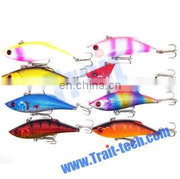 7.5cm Long Assorted Colorful Fishing Tackle Artificial Fishing Bait With Fishhook