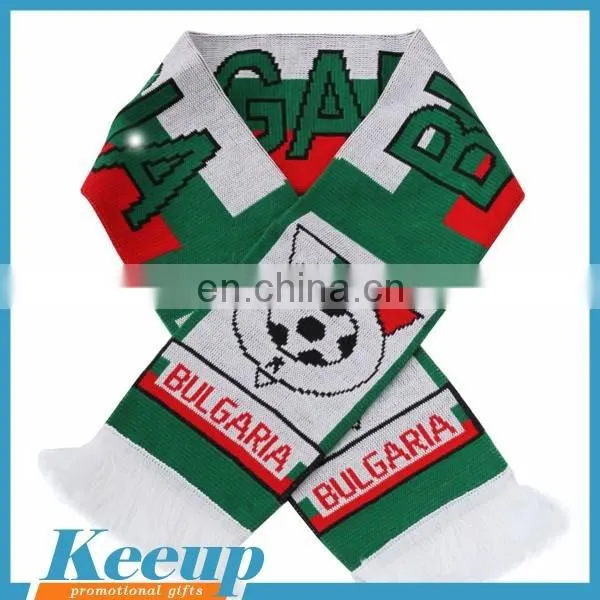 Giveaways Acrylic Knitted Soccer Scarf for Promotional photo-2