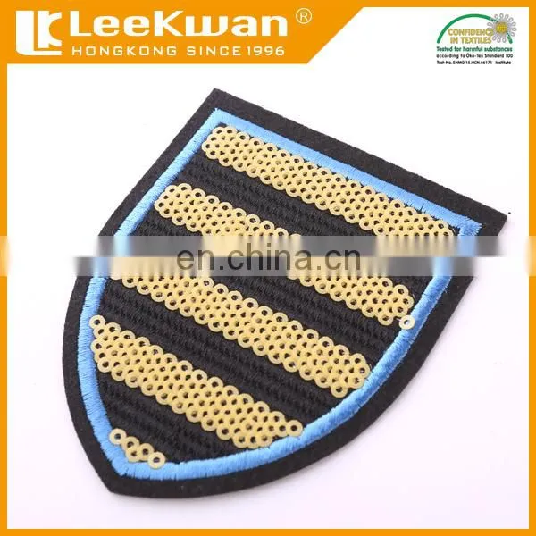 Custom High Quality Embroidered Patch, Sequin Embroidery Patches for School Uniform photo-4