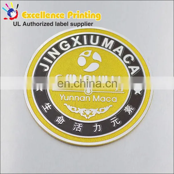 Fashionable Designed High Quality Custom Aluminium Label Pin Stamped Badge photo-3