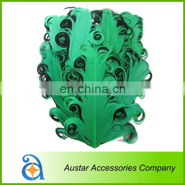 HOT SELL! White / Black Curly Goose Feather Pads,Curled Feather Pads for Headband photo-4