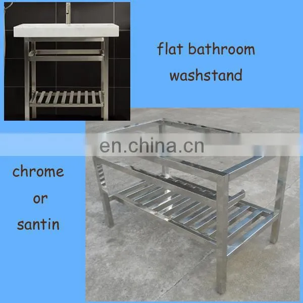 Flat House Bathroom Washstand, Modern Vanity Base, Stainless Steel Frames