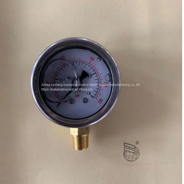 Factory Supply 63mm Hydaulic Oil Bottom Pressure Gauge 1.6Mpa photo-4