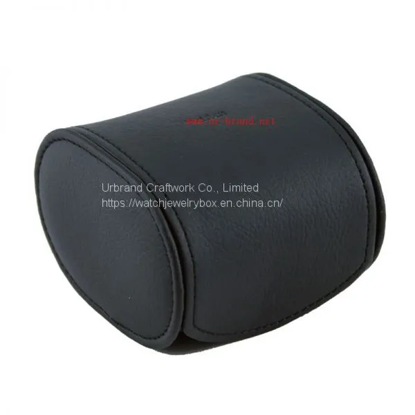 Handmade Single Jewelry PU Leather Watch Gift Box for Travel Home Use Black photo-2