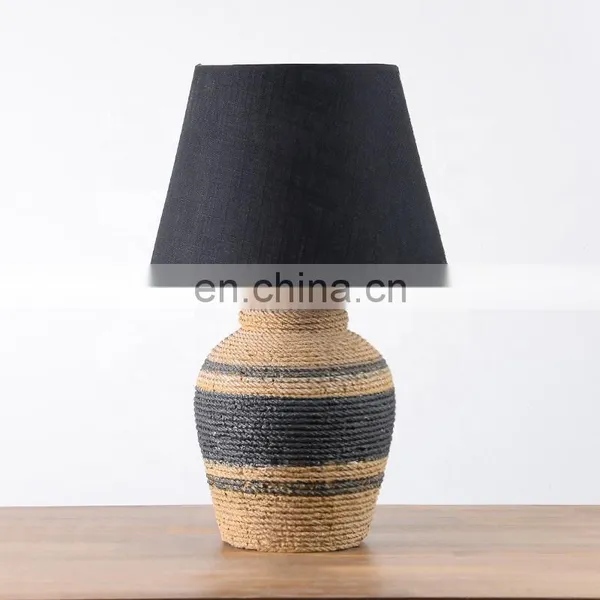 Antique Rope Pattern Desk Lamp and Cement Table Lamp photo-2