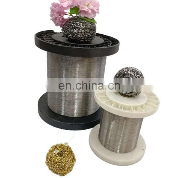 16g Stainless Steel 410 Wire 0.13mm Pot Scrubber for Kitchen Cleaning photo-3