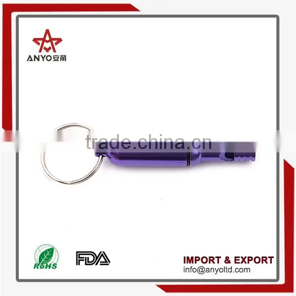 China Wholesale New Arrival Cheap Sale Promotion Metal Whistle With Keyring photo-4