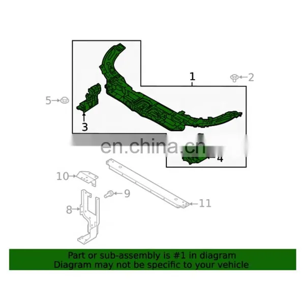 OEM LR117299 Front Radiator Support For Land Rover Range Rover Evoque 2012-2021 Front Radiator Support Core photo-2