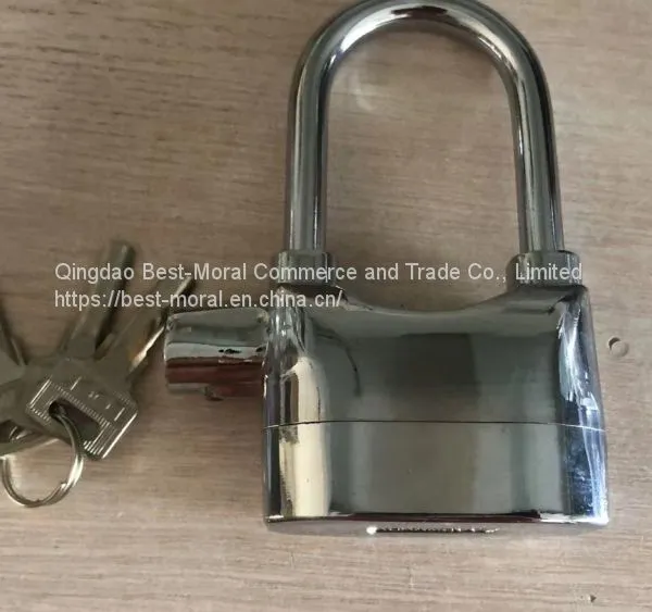 Waterproof Anti-theft Siren Long Shackle Silver Color Alarm Motorcycle Bike Bicycle Lock Padlock 110dba photo-3