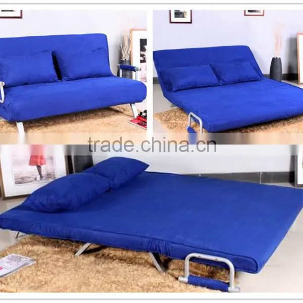 Modern Appearance Cheap Two Seats Fabric Material Living Room Sofa Bed photo-3