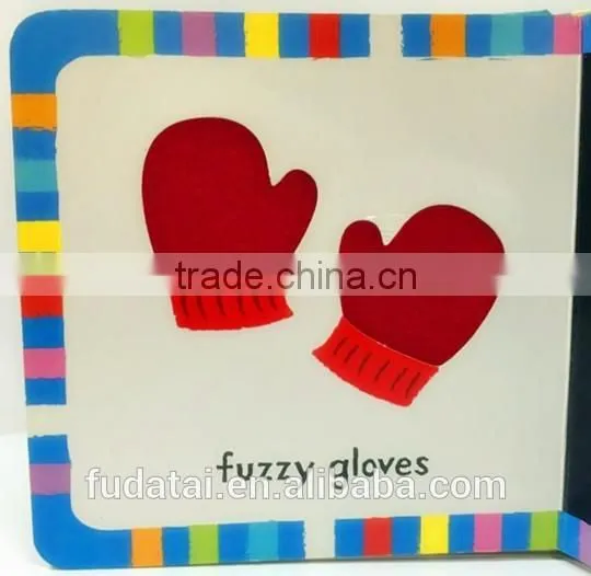 FDT Customized Fantastic and Cheap Baby Touch and Feel Board Book Printing With Cloth photo-2