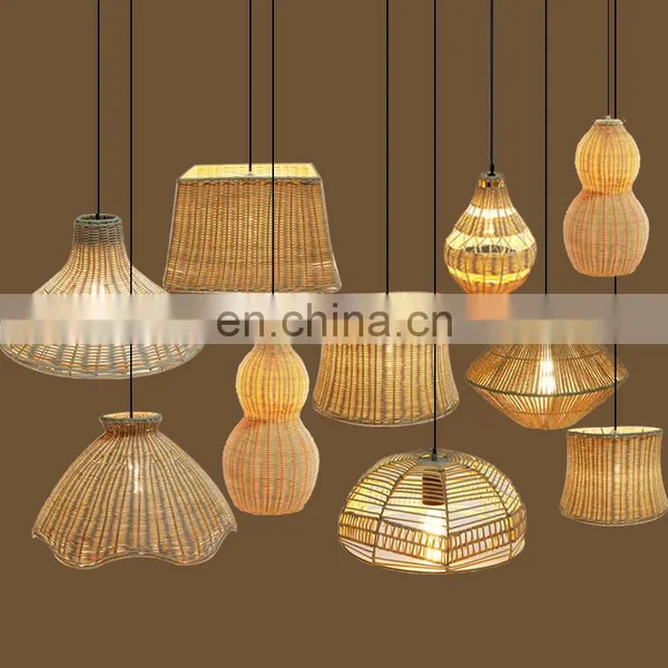 Bamboo Type Fish Hanging Chandelier Floor Ceiling Table Shade Outdoor Lantern Fixture Lampshade Pendant Light Rattan Lamp