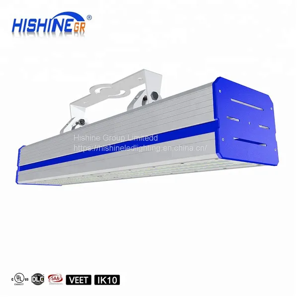 Hishine High Lumen 50W 100W 150W 200W 250W K1 With Dim or Motion Sensor 152 LM/W Industry Waterproof Led Linear High Bay Light photo-4