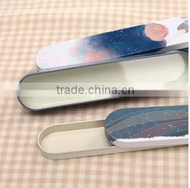 Oval Shape Pencil Box/tin Pencil Cased/ Stationery Storage Tin Box