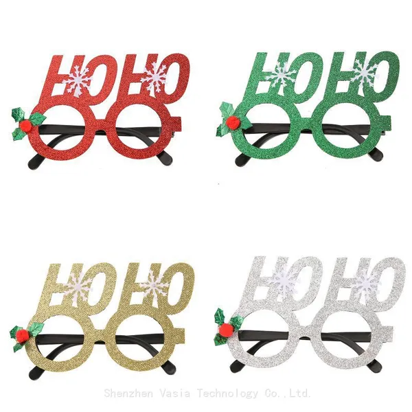 Santa Snowman Antler Christmas Glasses Frames for Adult Kids Holiday Party Decorations photo-3