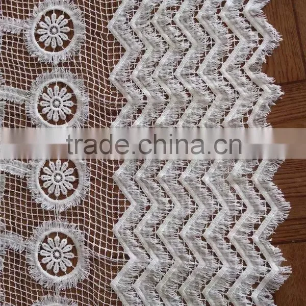 2016 Milk Silk Lace Fabric Design With Flower Polyester Lace Fabric for Garment Accessory photo-6