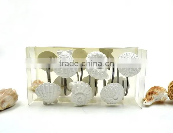 a Variety of Color of Square Polyresin Shower Curtain Hooks photo-3
