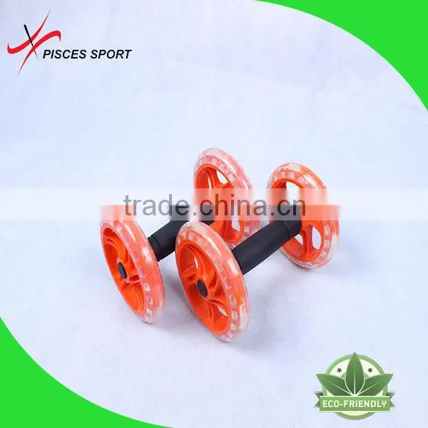 AB Roller With Knee Mat Fitness Exerciser Abdominal Abs Wheels